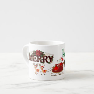 Taza De Espresso La Navidad de la risa de Santa