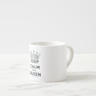 Taza De Espresso La reina tranquila de SlipperyJoe's corona de plat