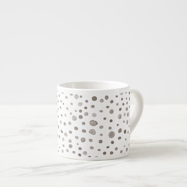 Taza De Espresso La Tierra Confetti acuarela puntos Espresso Mug (Derecha)