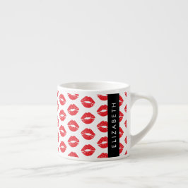 Taza De Espresso Labios Rojos, Labios Rojos, Patrón De Labios, Su N
