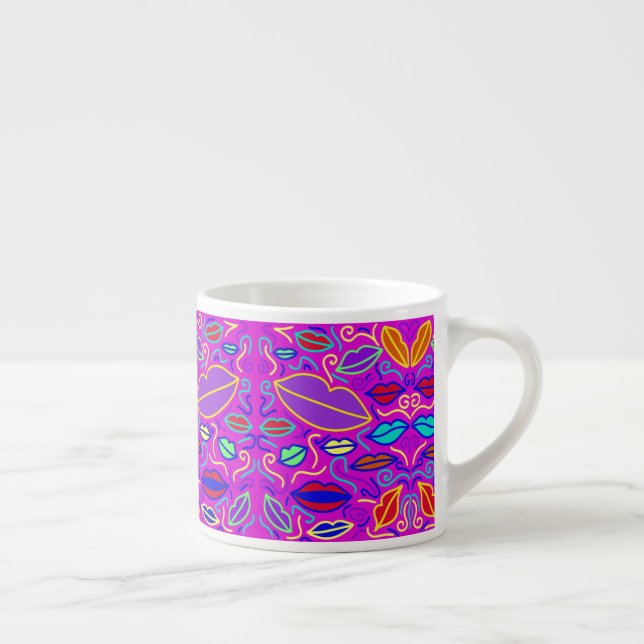 Taza De Espresso Labios vibrantes Espresso Mug (Derecha)