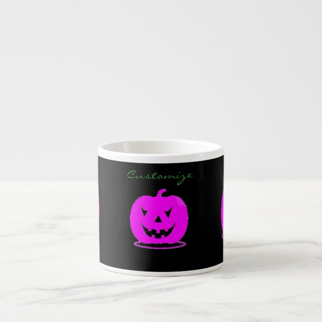 Taza De Espresso Ladrón rosado de Halloween (Frente)