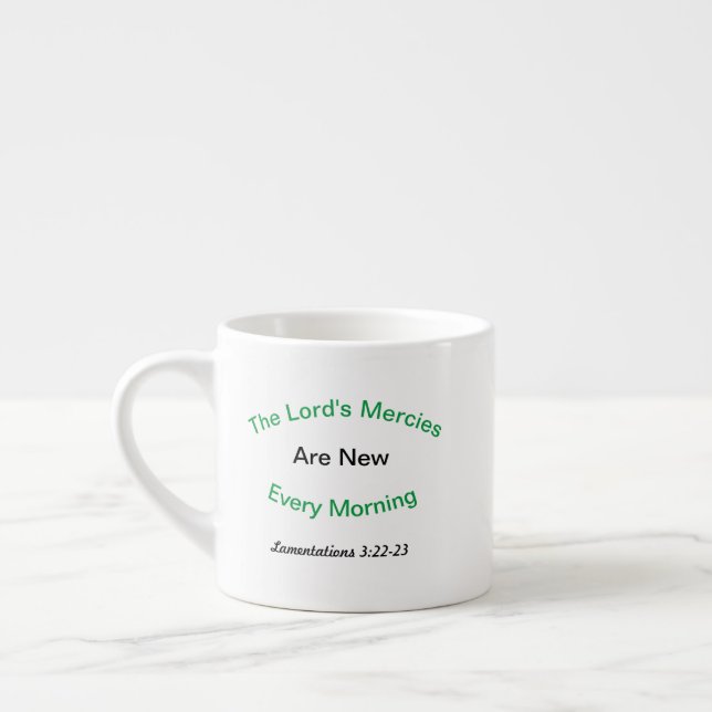 Taza De Espresso Lamentaciones de Biblia contra Espresso Mug 3:22-2 (Izquierda)