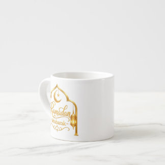 Taza De Espresso Lámpara de Arco Dorado Ramadan Mubarak