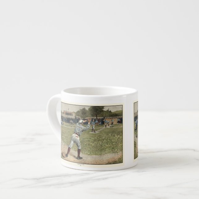 Taza De Espresso Lanzan jugador de béisbol en segunda base (Izquierda)