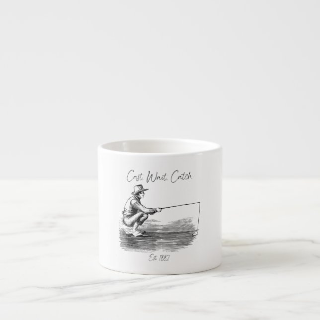Taza De Espresso Lanzar. Esperar. Atrapar (Frente)