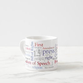 Taza De Espresso Las derechas de la Primera Enmienda de la libertad
