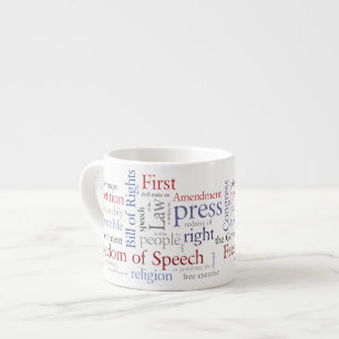 Taza De Espresso Las derechas de la Primera Enmienda de la libertad