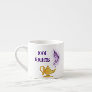 Taza De Espresso Las mil y una noches Aladdin lámpara de la genio