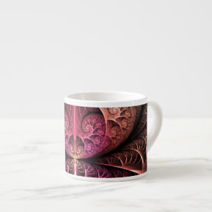 Taza De Espresso Latido, Arte fractal de fantasía surrealista abstr