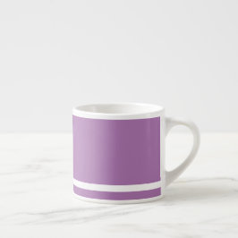 Taza De Espresso Lavanda Fuerte De Café Con Banda Blanca