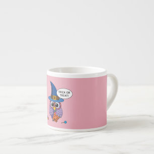Taza De Espresso Lechuza del asistente del personalizado - Truco o 