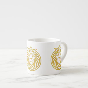 Taza De Espresso León con corona - Estilo de oro 4
