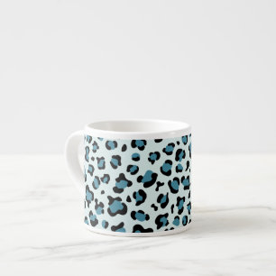 Taza De Espresso Leopard Print, Leopard Spots, Blue Leopard