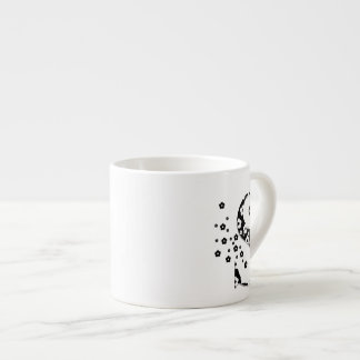 Taza De Espresso Letra S de Patrón de Flor