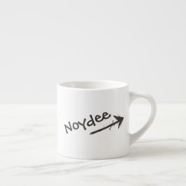 Taza De Espresso Letras negras y flecha en tu