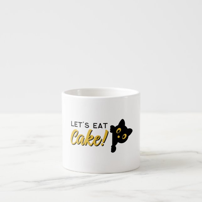 Taza De Espresso Let's Eat Cake  (Frente)
