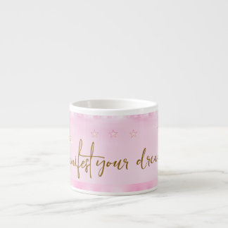 Taza De Espresso leuchtendes Rosa Porzellantasse