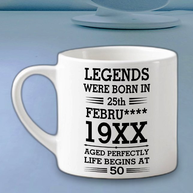 Taza De Espresso Leyendas personalizados nacieron en la edad de mes (Subido por el creador)
