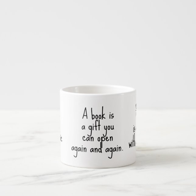 TAZA DE ESPRESSO LEYENDO CITAS PARA INSPIRAR (Frente)