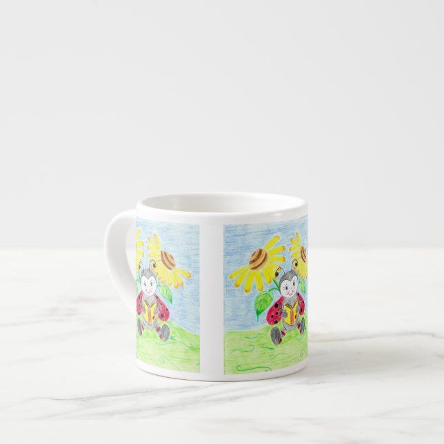 Taza De Espresso Leyendo ladybug espresso mug (Izquierda)