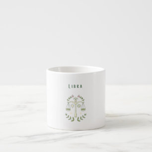 Taza De Espresso Libra Rosa, zodiaco, signo zodiacal