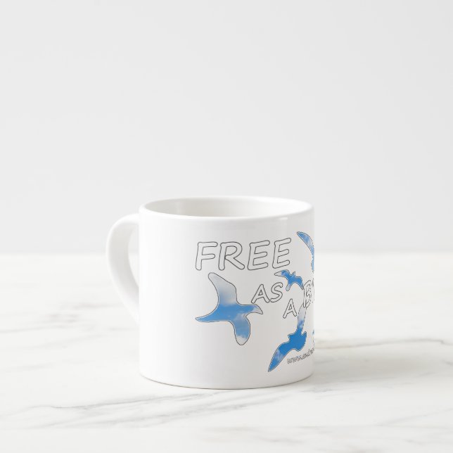 Taza De Espresso Libre como pájaro (Izquierda)