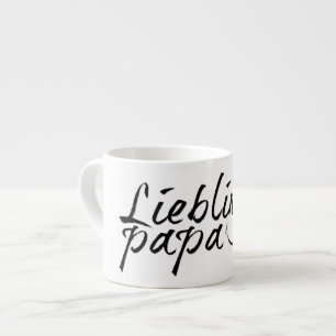 Taza De Espresso Lieblingspapa - schwarzer Schriftzug 00001