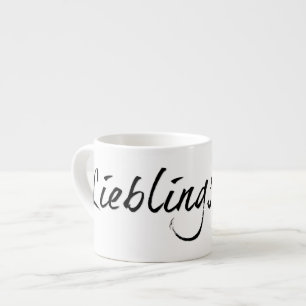 Taza De Espresso Lieblingspapa - schwarzer Schriftzug 00001