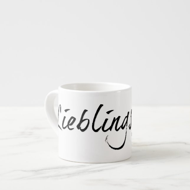 Taza De Espresso Lieblingspapa - schwarzer Schriftzug 00001 (Izquierda)