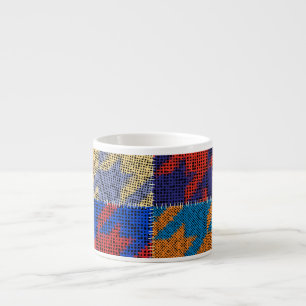 Taza De Espresso Lienzo de trabajo en mosaico: patrón de imitación