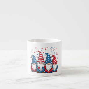 Taza De Espresso Lindos Gnomo estadounidenses de EE. UU. Dibujos an