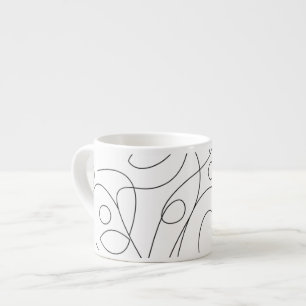 Taza De Espresso Línea abstracta Art Espresso Mug
