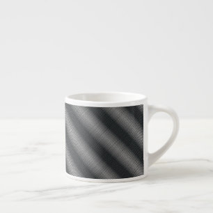 Taza De Espresso Líneas de gradación en blanco y negro ultra finas