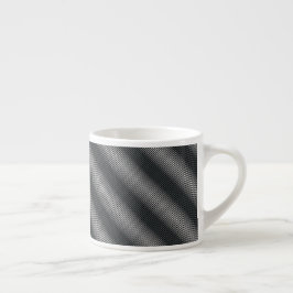 Taza De Espresso Líneas de graduación ultrafinas en blanco y negro