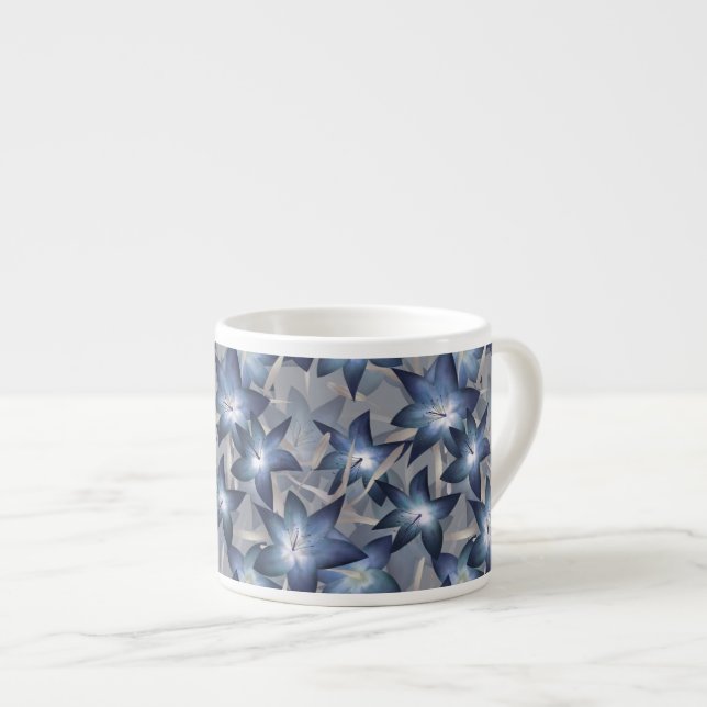 Taza De Espresso Lirios azules (Derecha)