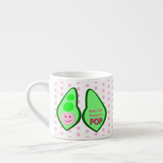 Taza De Espresso Listo para pop Girl Pea Rosa (Izquierda)