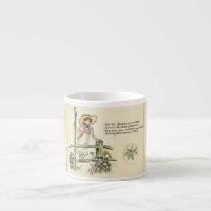 Taza De Espresso Little Bo-Peep: Clásica Kate Greenaway Nursery