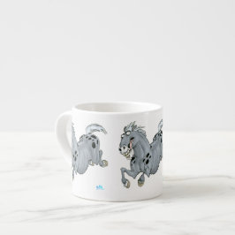 Taza De Espresso Loco Personalizado Horse Espresso Mug