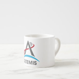 Taza De Espresso Logo del Programa Artemis de la NASA Astronauta Ma