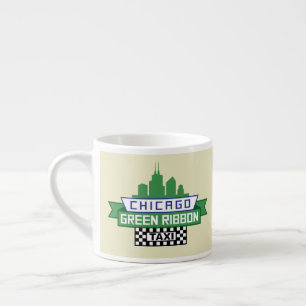Taza De Espresso Logo del Taxi de la Cinta Verde de Chicago - Fan A