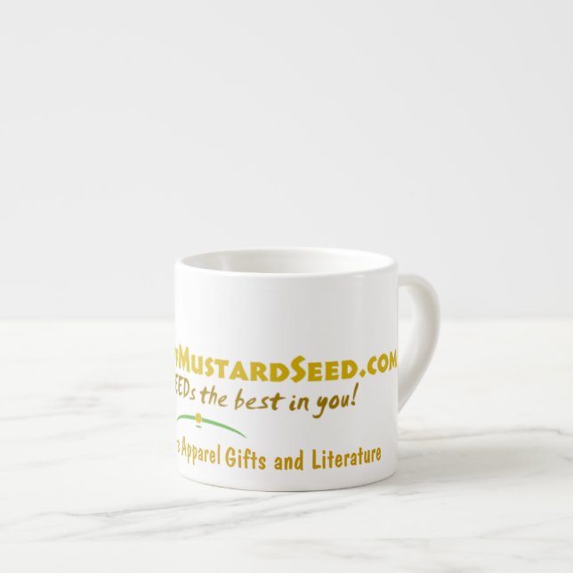 Taza De Espresso Logotipo Agrainofmustardseed.com (Derecha)