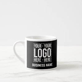 Taza De Espresso Logotipo Empresarial Personalizado Empresa Corpora