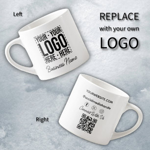 Taza De Espresso Logotipo Empresarial Personalizado Moderno y Enfri