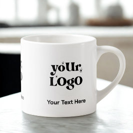 Taza De Espresso Logotipo minimalista y negocio del texto