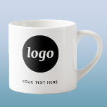 Taza De Espresso Logotipo simple y negocio de texto<br><div class="desc">Sencillo logotipo y texto personalizado para su empresa. Reemplace el logotipo y el texto por el propio personalizar. Utilícelos usted mismo,  dáselos a sus empleados y compañeros de trabajo,  venderlos a clientes y clientes o regalarlos como material promocional para inspirar la lealtad del cliente.</div>