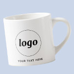 Taza De Espresso Logotipo simple y negocio de texto<br><div class="desc">Sencillo logotipo y texto personalizado para su empresa. Reemplace el logotipo y el texto por el propio personalizar. Utilícelos usted mismo, dáselos a sus empleados y compañeros de trabajo, venderlos a clientes y clientes o regalarlos como material promocional para inspirar la lealtad del cliente. Perfecto para un fiesta corporativo, un...</div>