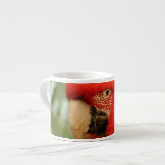 Taza De Espresso Loro rojo de Mackaw (Izquierda)