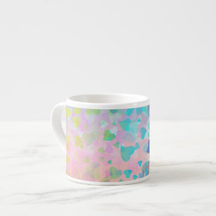 Taza De Espresso Los corazones menguantes rosados