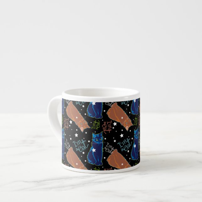 Taza De Espresso ¡Los gatos no duermen en la noche! (Izquierda)